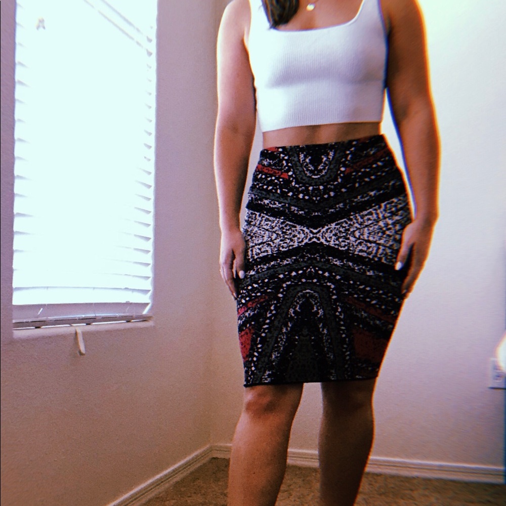 DVF Printed Knit Phaeda Pencil Skirt